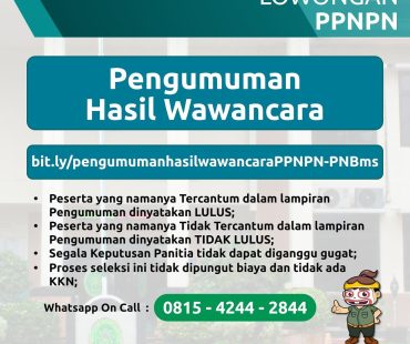 Pengumuman Hasil Wawancara