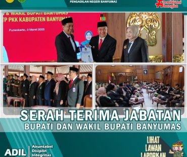 Serah Terima Jabatan Bupati dan Wakil Bupati Kabupaten Banyumas